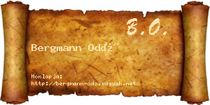 Bergmann Odó névjegykártya